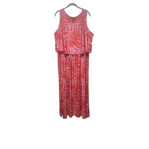 Robert Lewis women’s orange and pink Sleeveless maxi dress plus size 3X